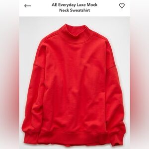 Aerie Bold Red Crewneck Sweater